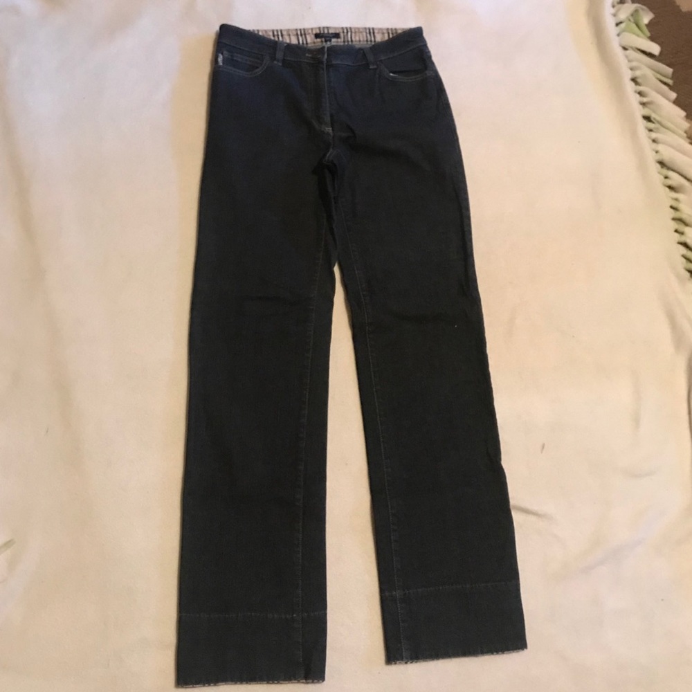 Burberry Jeans With Plaid Cuffs Size 8 VEUC